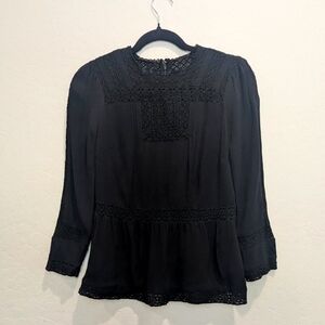 J Crew Point Sur Lace Top